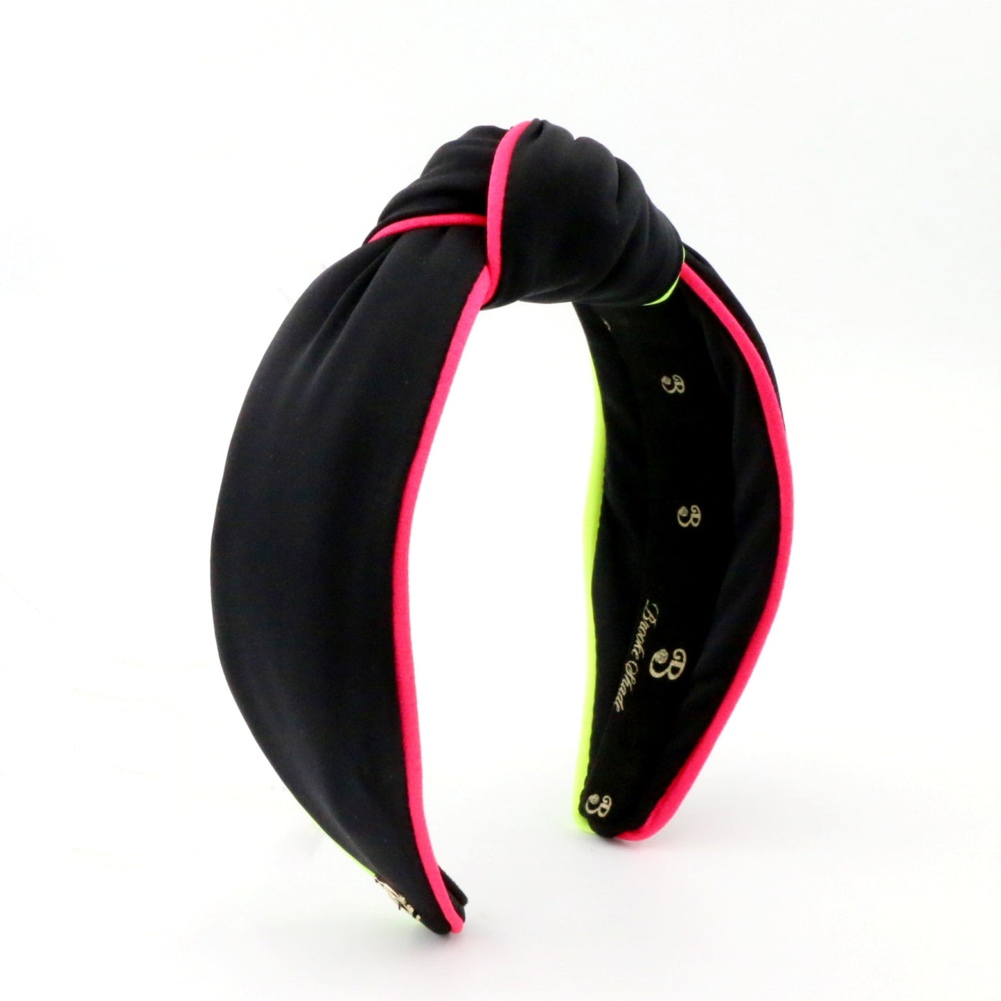 80s Miami Neon Piping Black Neoprene Topknot