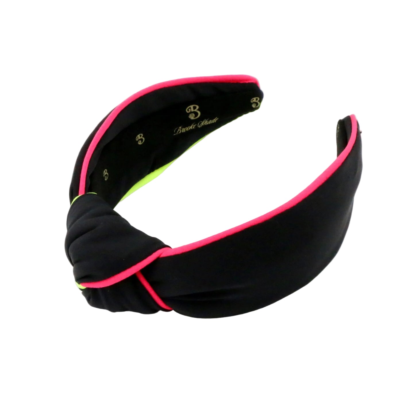 80s Miami Neon Piping Black Neoprene Topknot