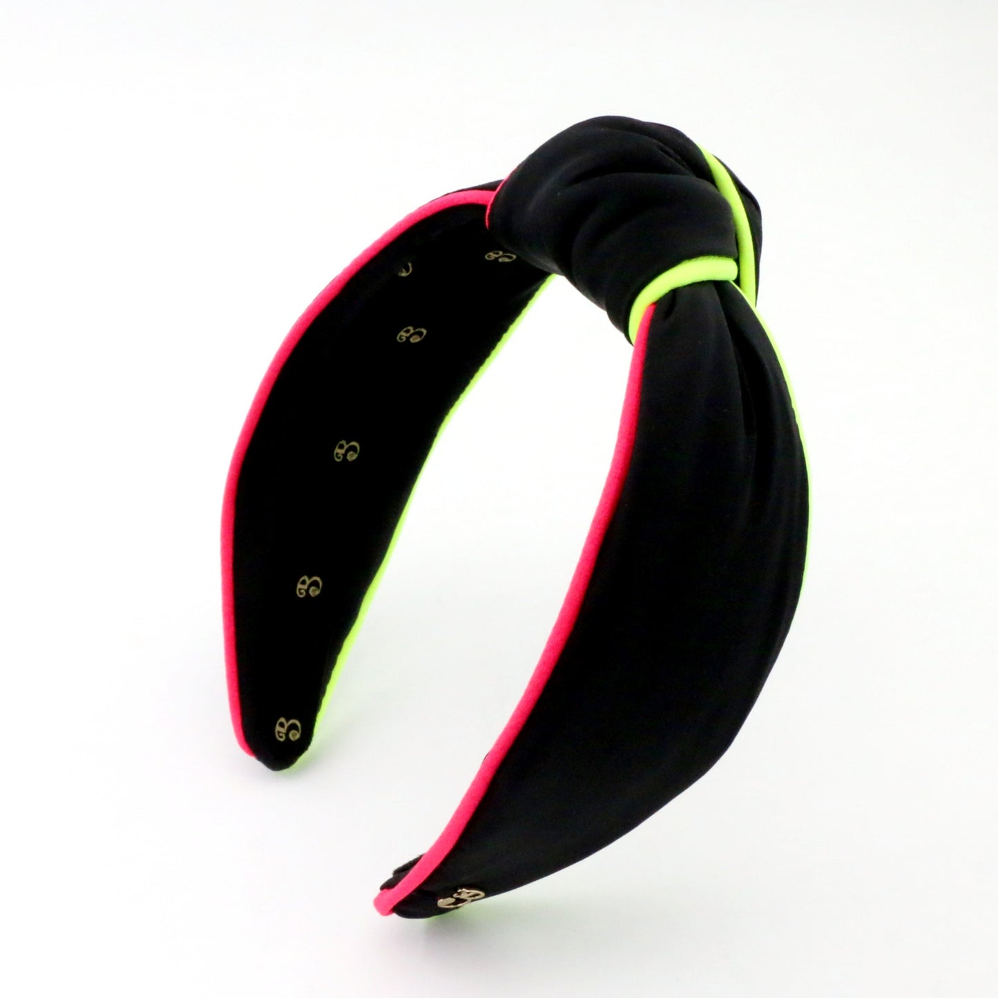 80s Miami Neon Piping Black Neoprene Topknot