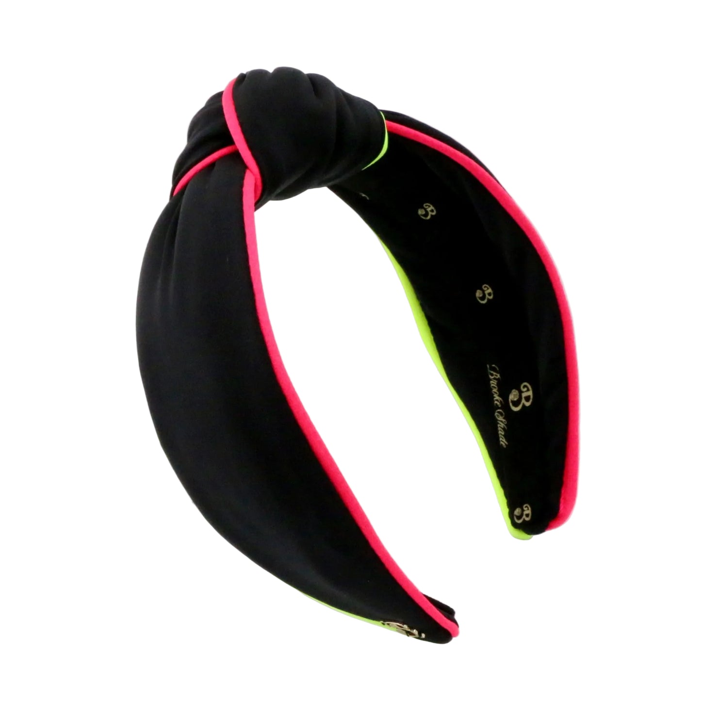 80s Miami Neon Piping Black Neoprene Topknot