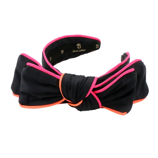80s Miami Neon "Sunburst" Neoprene Big Bow