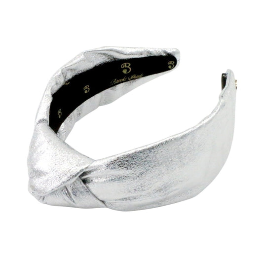 The Metallic New Years Silver Topknot Headband