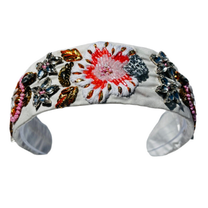 NEW The Tropics Flower Crystal & Beaded Headband