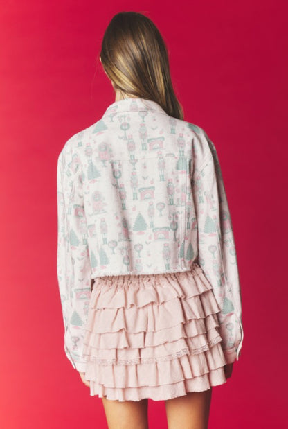 The Pink & Mint Nutcracker Denim Jacket