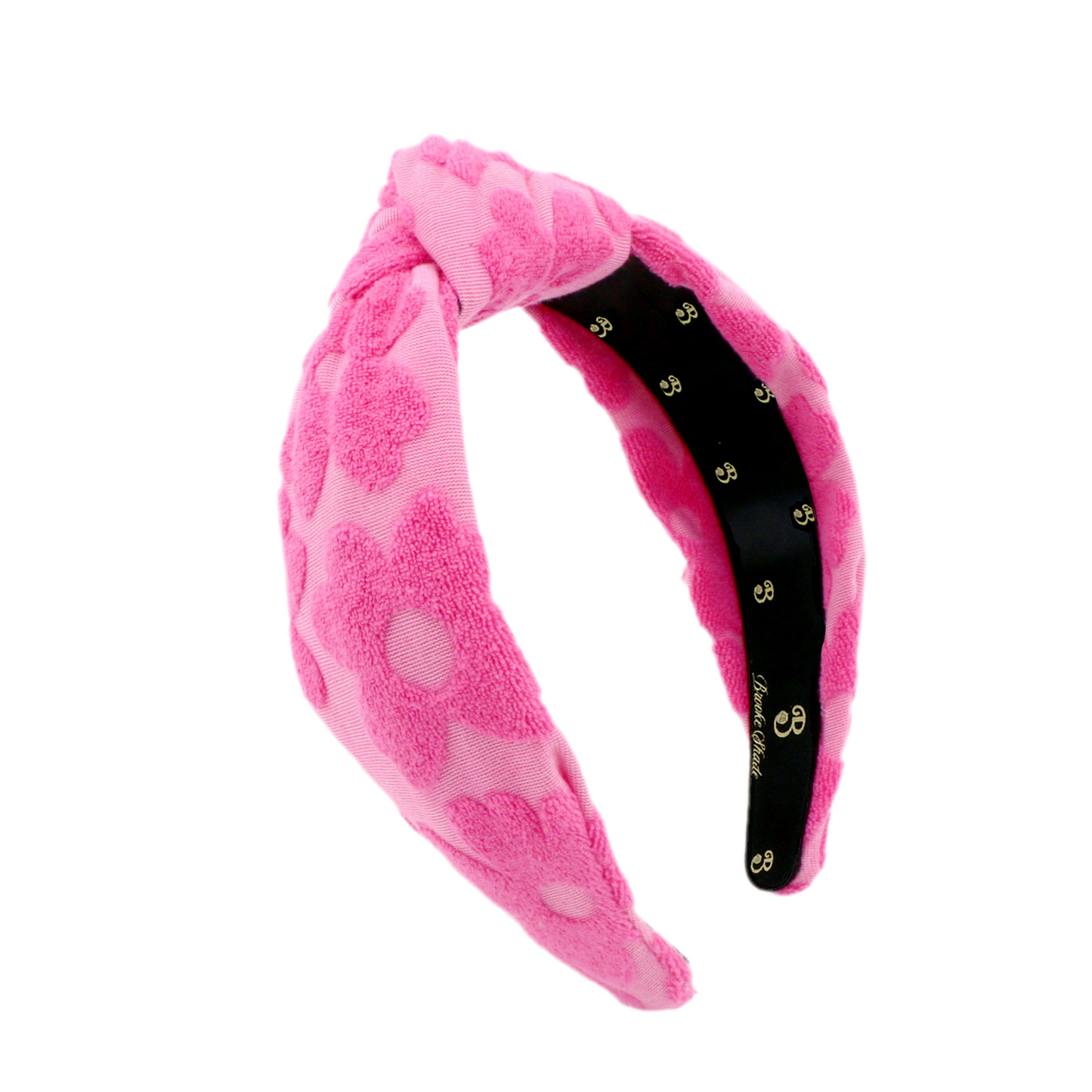 The Hot Pink Flower Terry Headband Lowknot