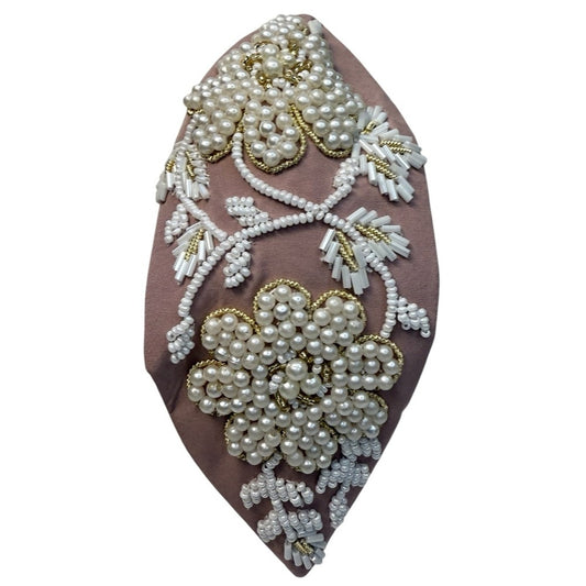 The Elegant Pearl Floral Beaded Headband