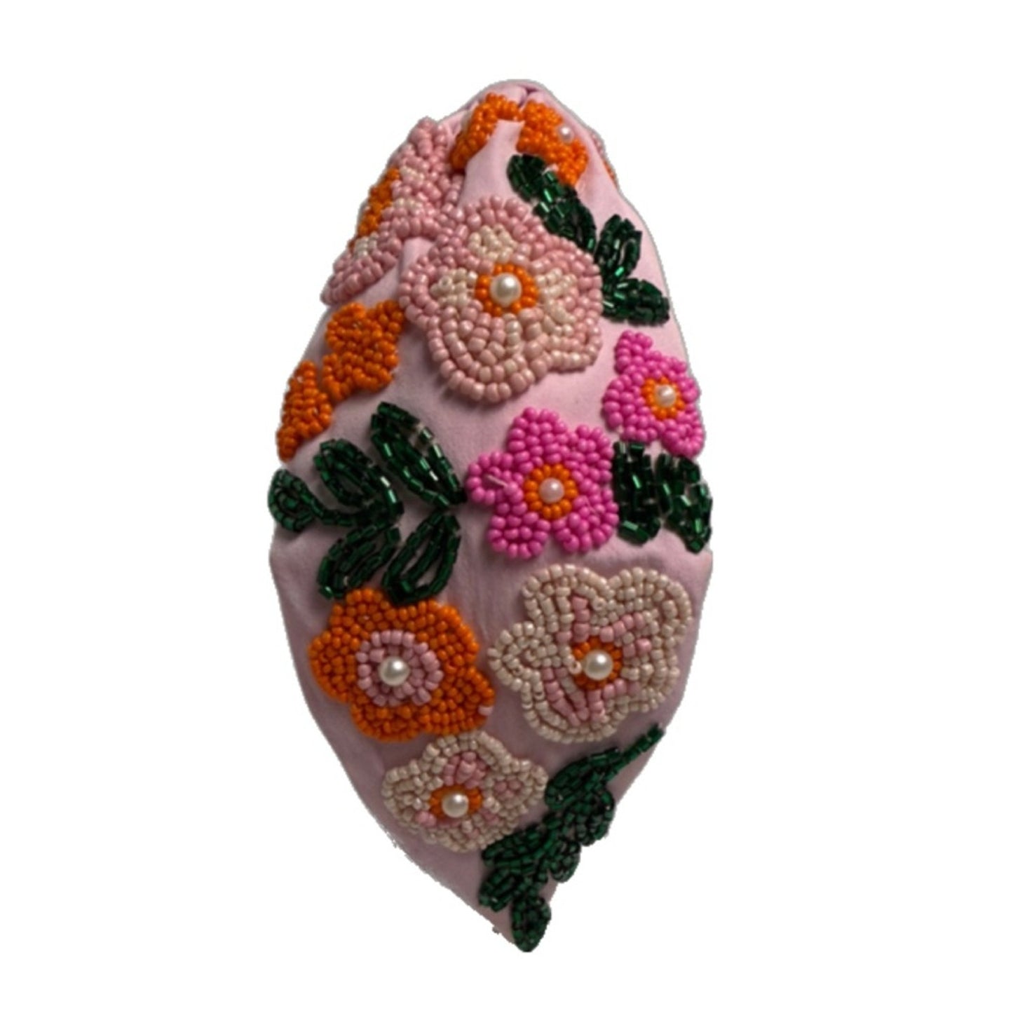 The Pansy Flower Beaded Headband