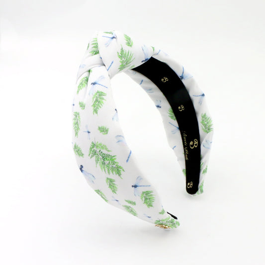 The Dragonfly & Fern Topknot Headband