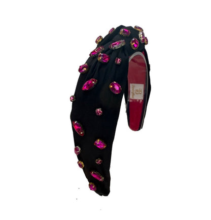 The 80s Glam Hotpink Crystal Rhinestone Headband