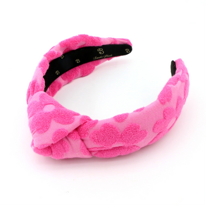 The Hot Pink Flower Terry High Top Knot