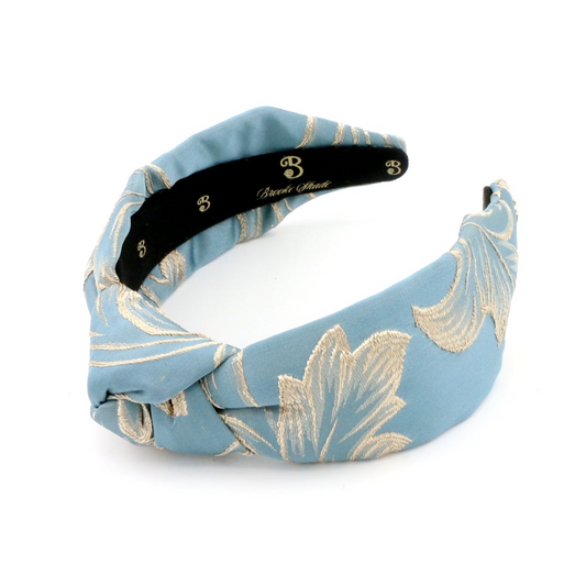 The Art Deco Blue & Gold Topknot