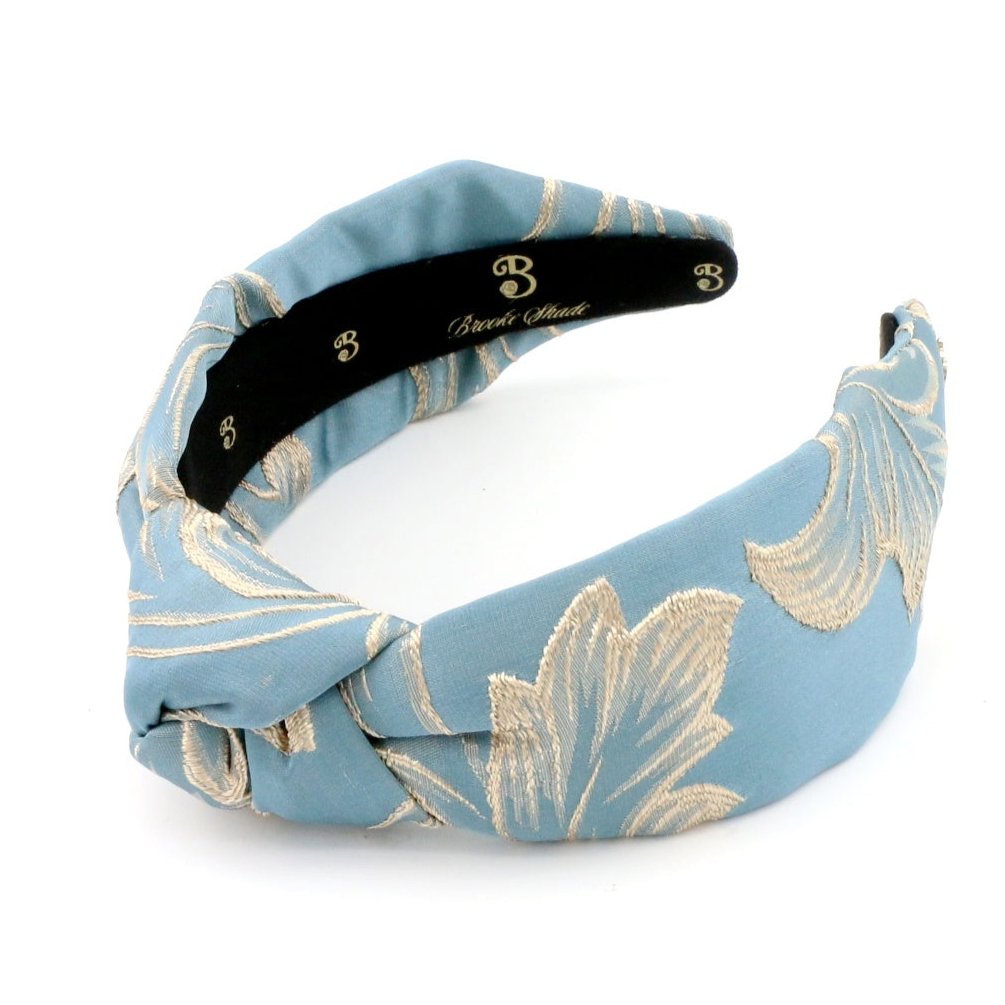 The Art Deco Blue & Gold Topknot