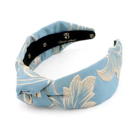 The Art Deco Blue & Gold Topknot