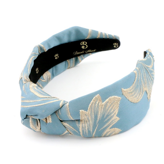 The Art Deco Blue & Gold Topknot