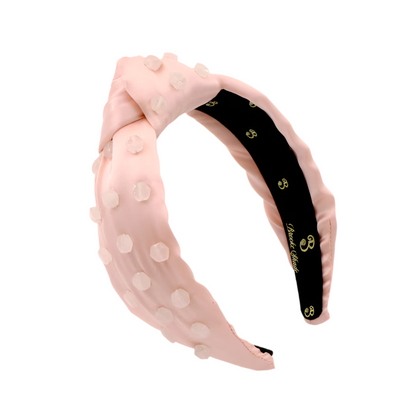 LUXURY 100% Silk & Rose Quarts Faceted Headband