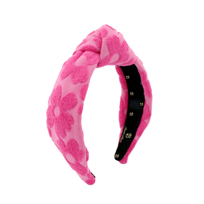 The Hot Pink Flower Terry High Top Knot