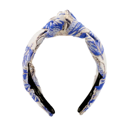 The Royal Blue Hibiscus Brocade