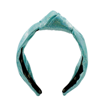 Blue Lagoon Shimmer Topknot Headband
