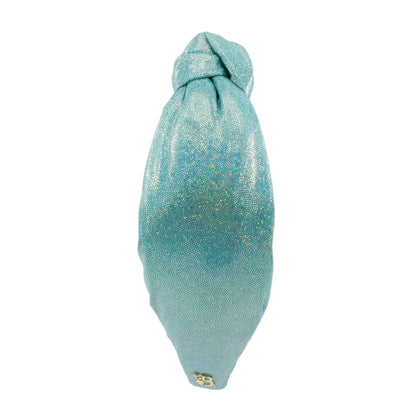 Blue Lagoon Shimmer Topknot Headband