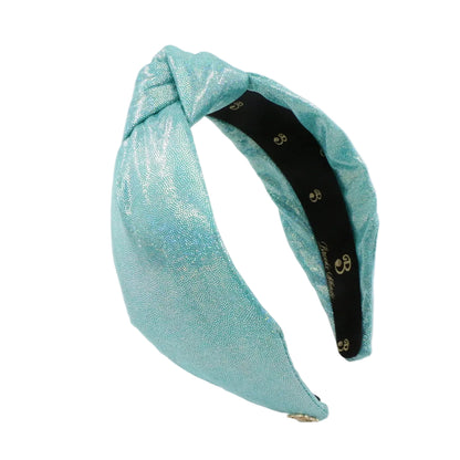 Blue Lagoon Shimmer Topknot Headband