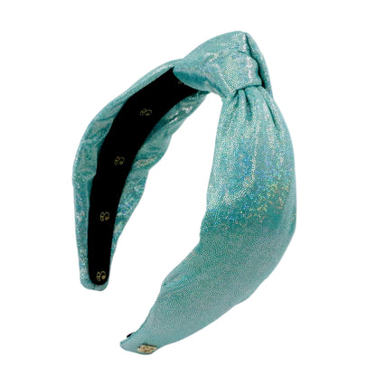 Blue Lagoon Shimmer Topknot Headband
