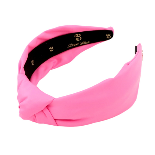 The Bubblegum Pink Leather Headband