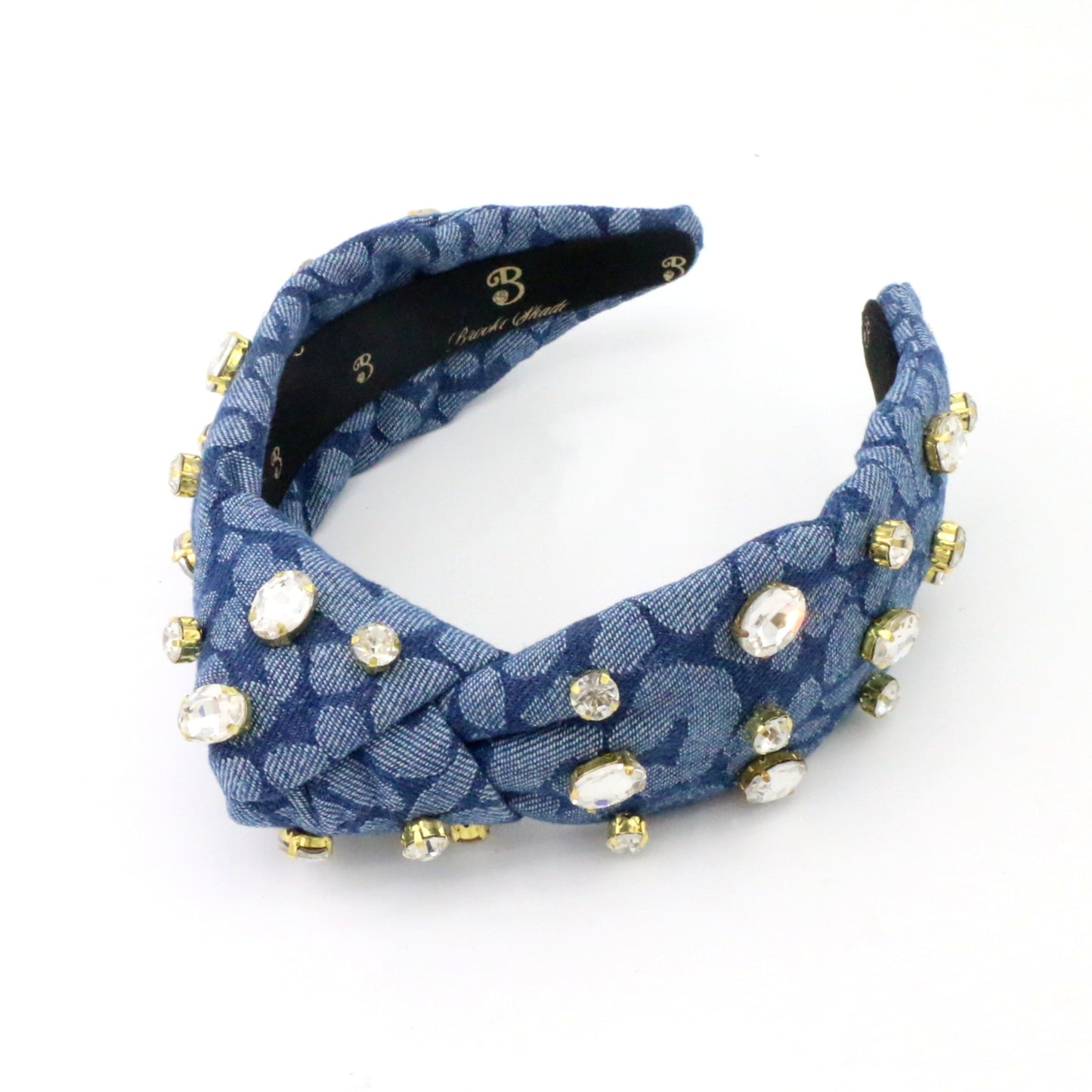 The Denim Blue Leopard Glam Topknot
