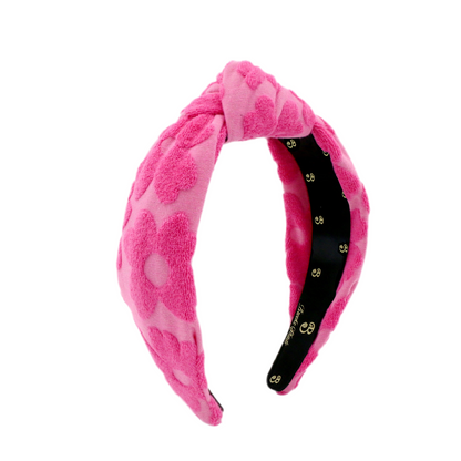 The Hot Pink Flower Terry Headband Lowknot