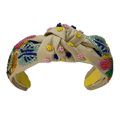 The Tropics in Tan Beaded Headband