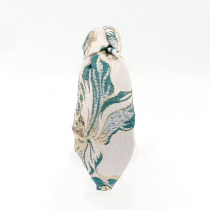 The Teal Hibiscus Brocade