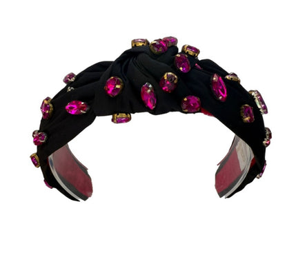 The 80s Glam Hotpink Crystal Rhinestone Headband