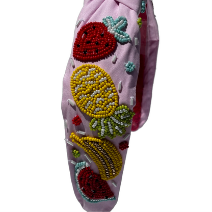 The Summer Fruit Flower Beaded Headband