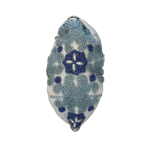 The Mediterranean Blue Mosaic Tile Beaded Headband
