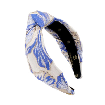 The Royal Blue Hibiscus Brocade