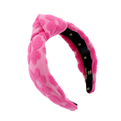 The Hot Pink Flower Terry High Top Knot