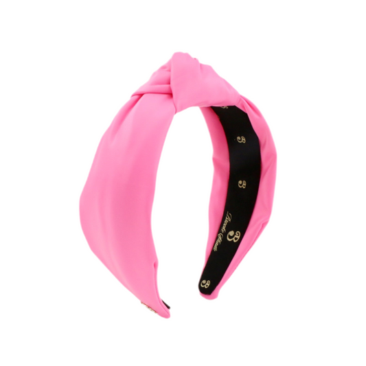 The Bubblegum Pink Leather Headband