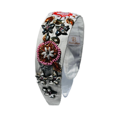 NEW The Tropics Flower Crystal & Beaded Headband