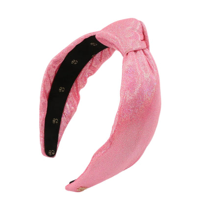 Flamingo Pink Mermaid Topknot Headband