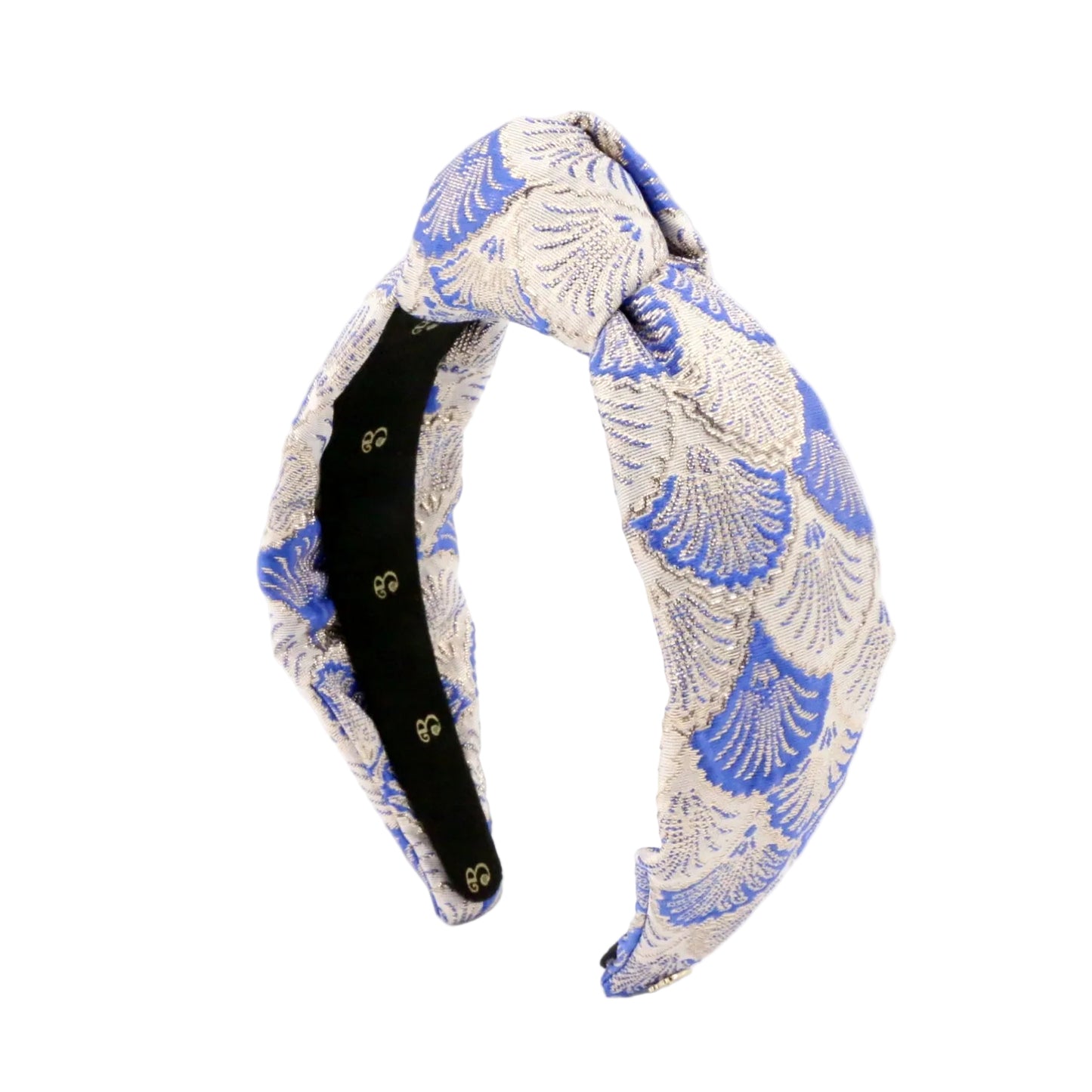 The Royal Blue Shell Brocade Topknot
