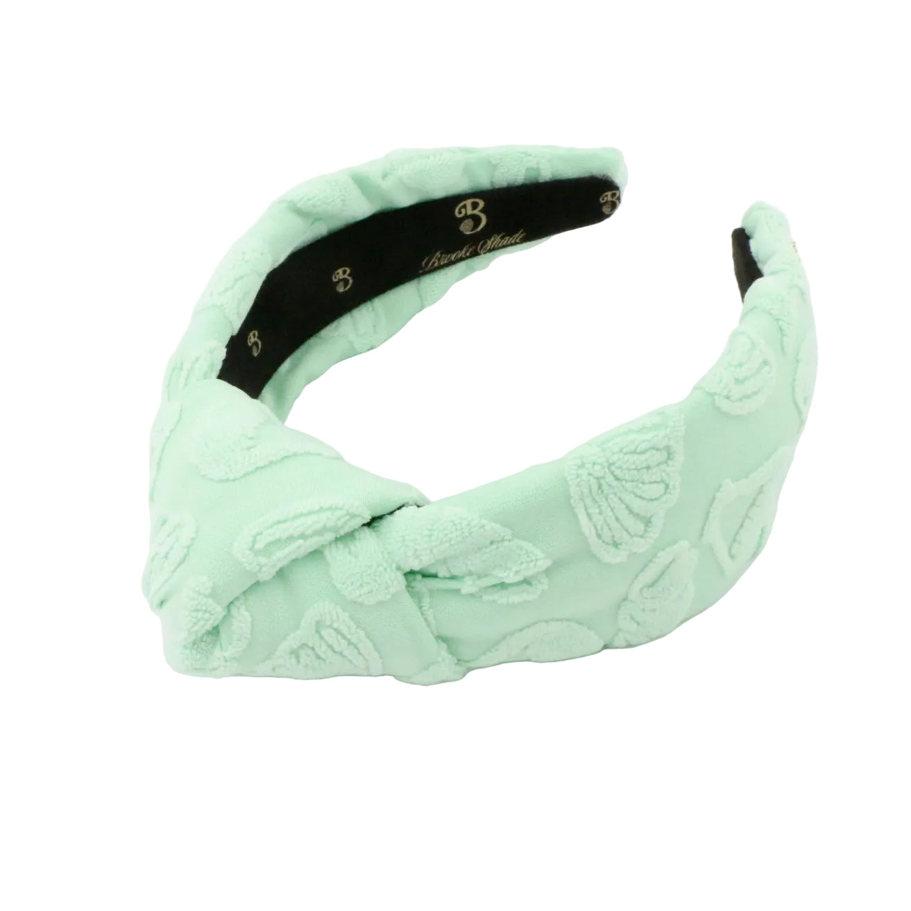The Sea Mint Seashell Terry Topknot Headband