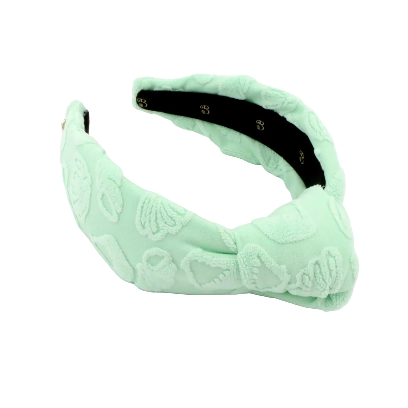 The Sea Mint Seashell Terry Topknot Headband