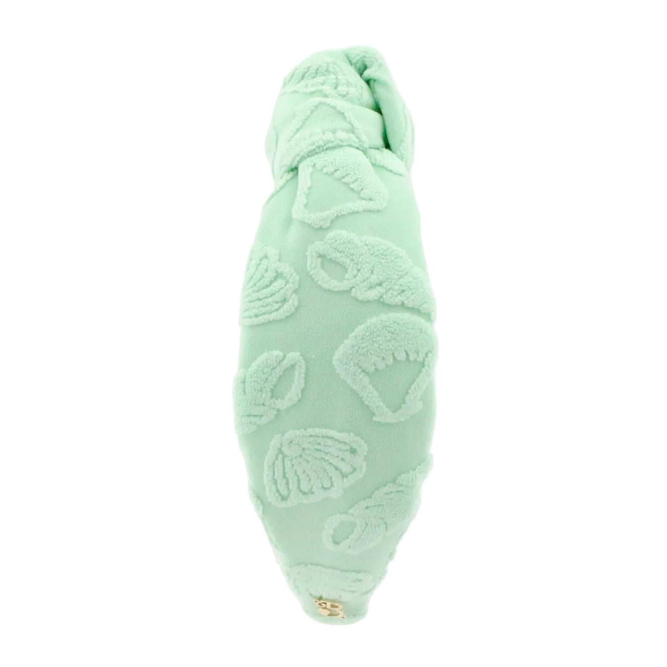 The Sea Mint Seashell Terry Topknot Headband