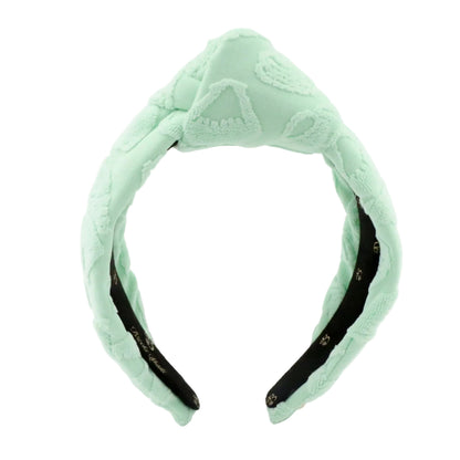 The Sea Mint Seashell Terry Topknot Headband
