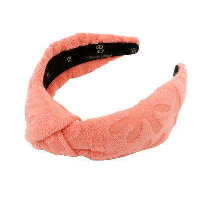 The Ocean Coral Terry Cloth Topknot