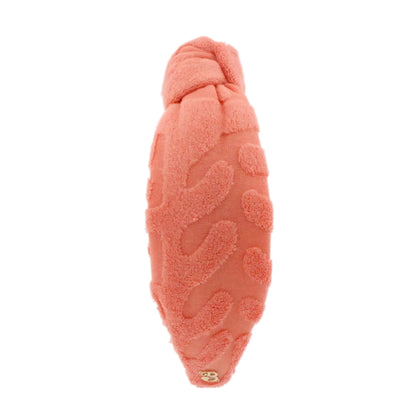 The Ocean Coral Terry Cloth Topknot