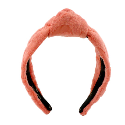 The Ocean Coral Terry Cloth Topknot