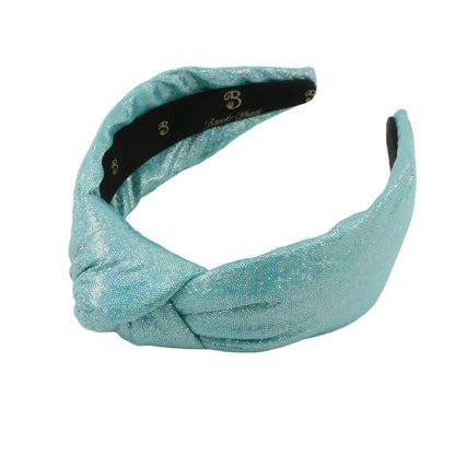 Blue Lagoon Shimmer Topknot Headband