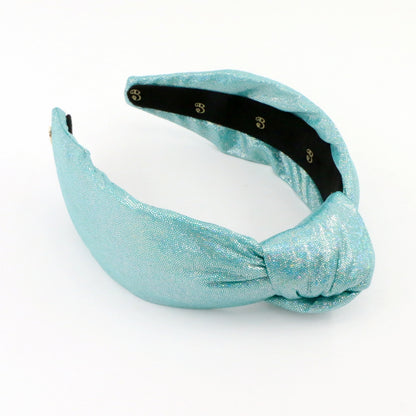 Blue Lagoon Shimmer Topknot Headband