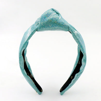 Blue Lagoon Shimmer Topknot Headband