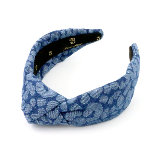 The Denim Blue Leopard Topknot